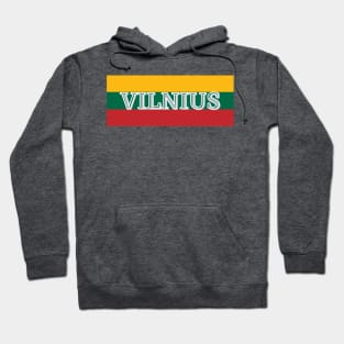 Vilnius City in Lithuania Flag Colors Stripes Hoodie